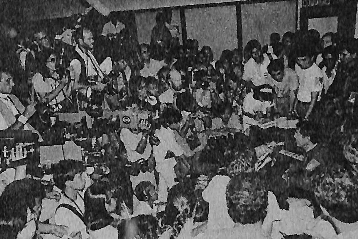 'Enough is enough, Mr President. Your time is up. Do not miscalculate our strength now,' Enrile tells Marcos during a press conference on February 22, 1986. Photo from the Presidential Museum and Library 
