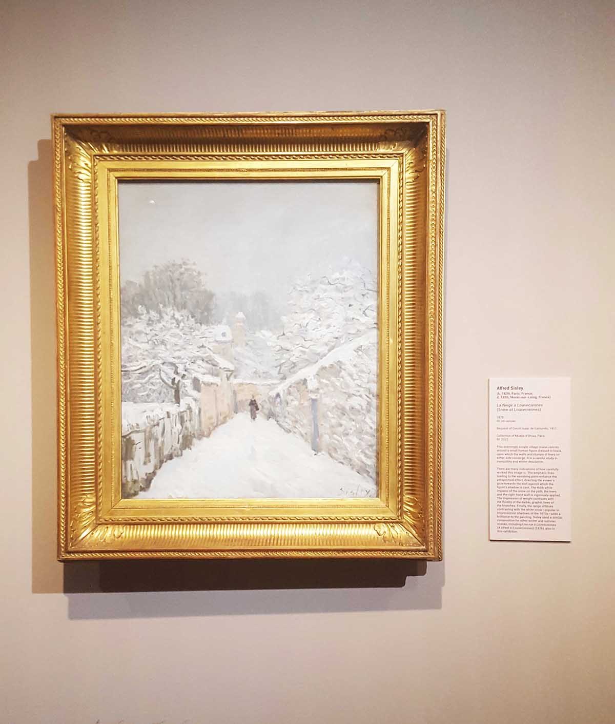 SNOW.  Alfred Sisley's 'La neige à Louveciennes' (Snow at Louveciennes) 