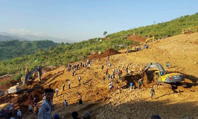 Grim search for bodies after Myanmar mine disaster