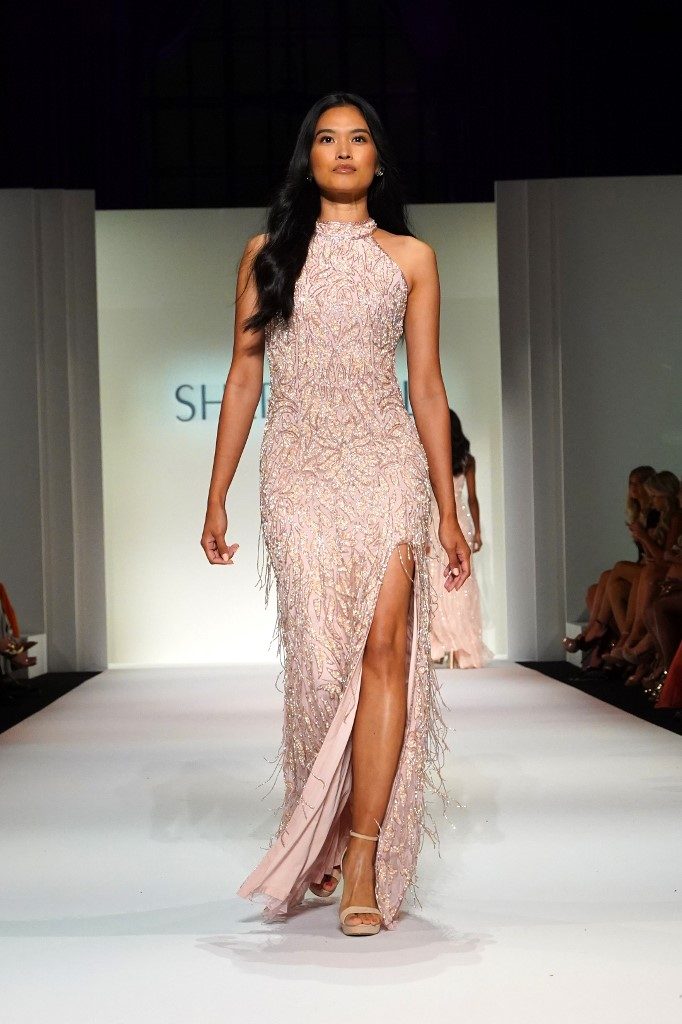 SHERRI HILL. Former Miss Universe Philippines 2012 Janine Tugonon walks the runway during the Sherri Hill NYFW Spring 2020 runway show at Cipriani 42nd Street on September 06, 2019 in New York City.  Photo by Sean Zanni/Getty Images for Sherri Hill /AFP 
