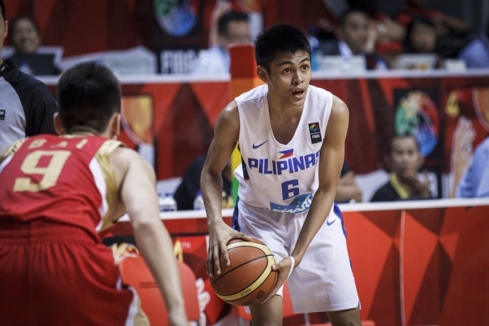 SCORING LEADER. Gian Mamuyac leads Batang Gilas in scoring with 22 points. Photo from FIBA 
