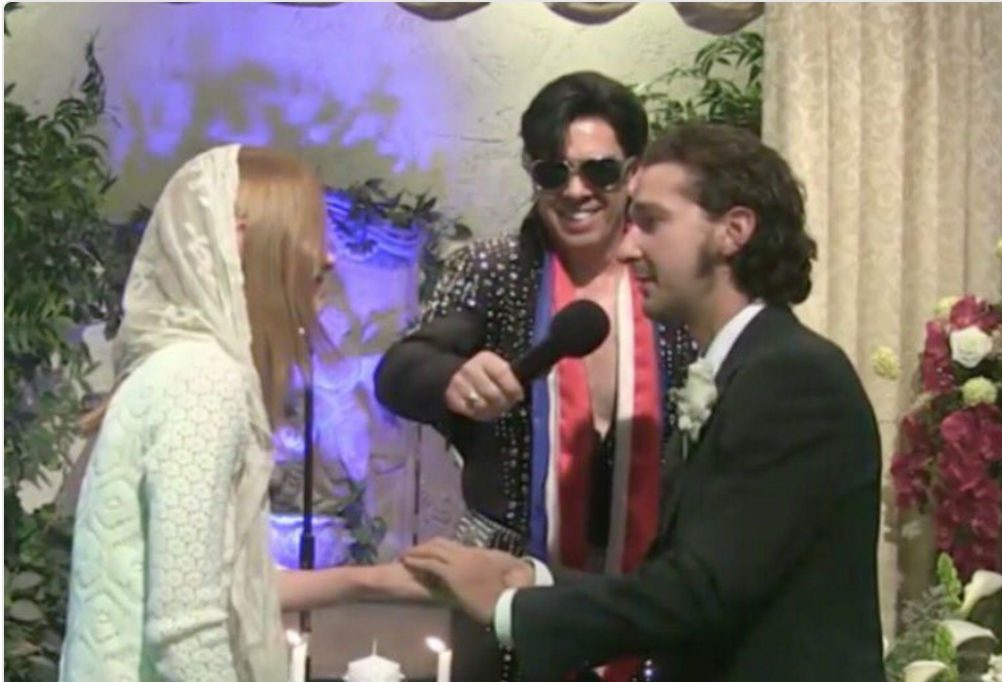 Shia LaBeouf and Mia Goth get married
