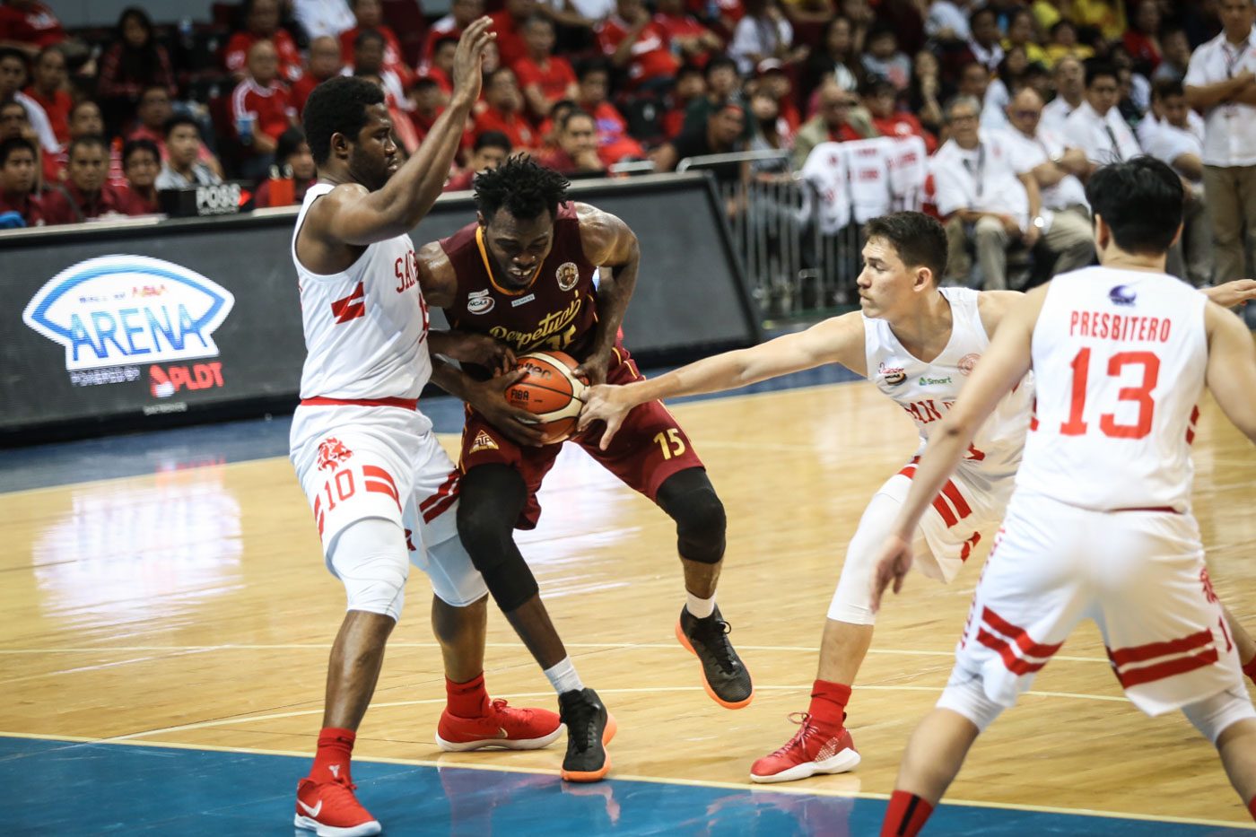 San Beda escapes gritty Perpetual in NCAA thriller