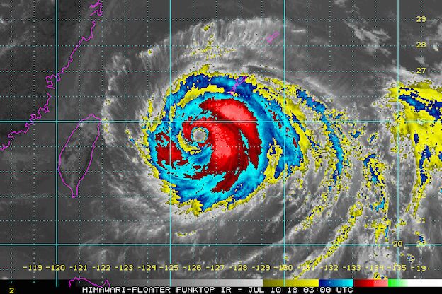 Typhoon Gardo enhances monsoon, heads for Taiwan