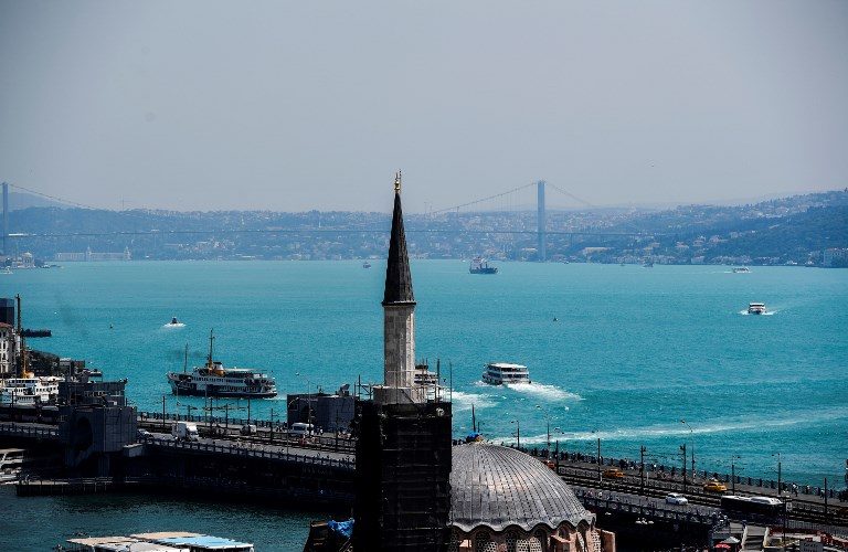 ‘Plankton explosion’ turns Istanbul’s Bosphorus turquoise