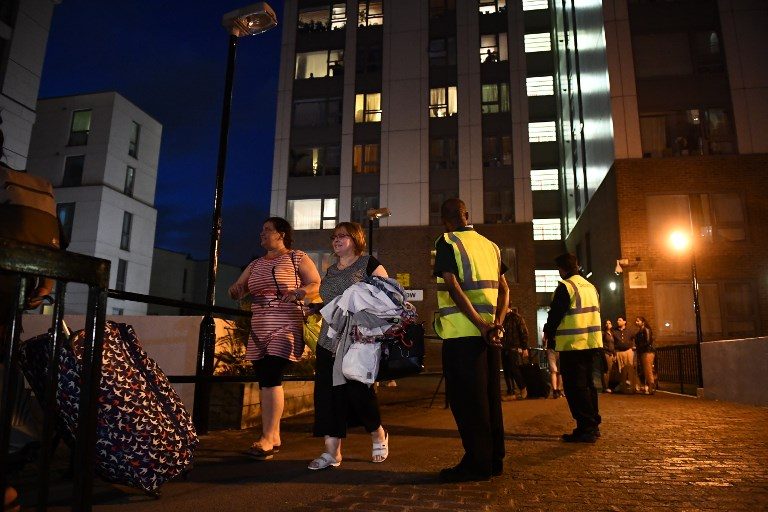 London tower blocks evacuated over fire fears