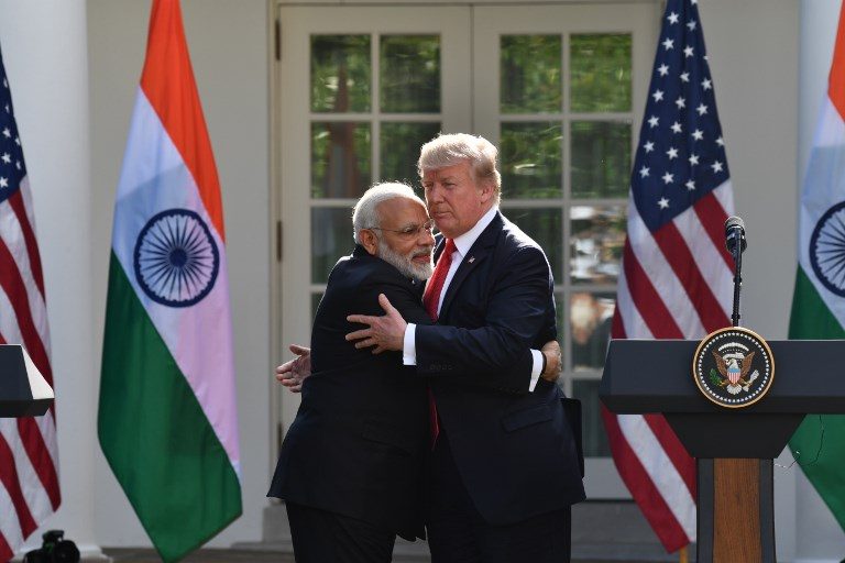 Bromance as Trump and Modi hail friendship at first talks