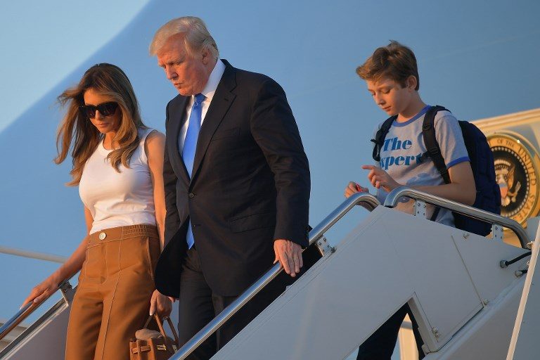After delay, Trump’s family joins him in White House