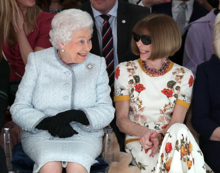 Britain’s Queen Elizabeth II makes surprise visit to London Fashion Week