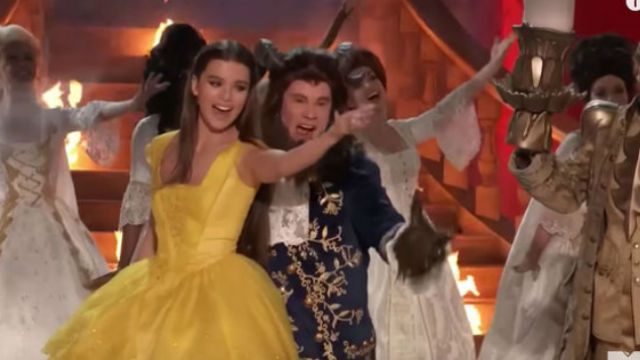 BEAUTY AND THE BEAST. Adam Devine and Hailee Steinfeld open the MTV Movie and TV Awards 2017 with a spoof of 'Beauty and The Beast.' Screengrab from YouTube/MTV 