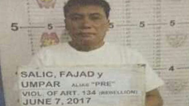 Marawi City ex-Mayor Fajad Salic arrested for rebellion