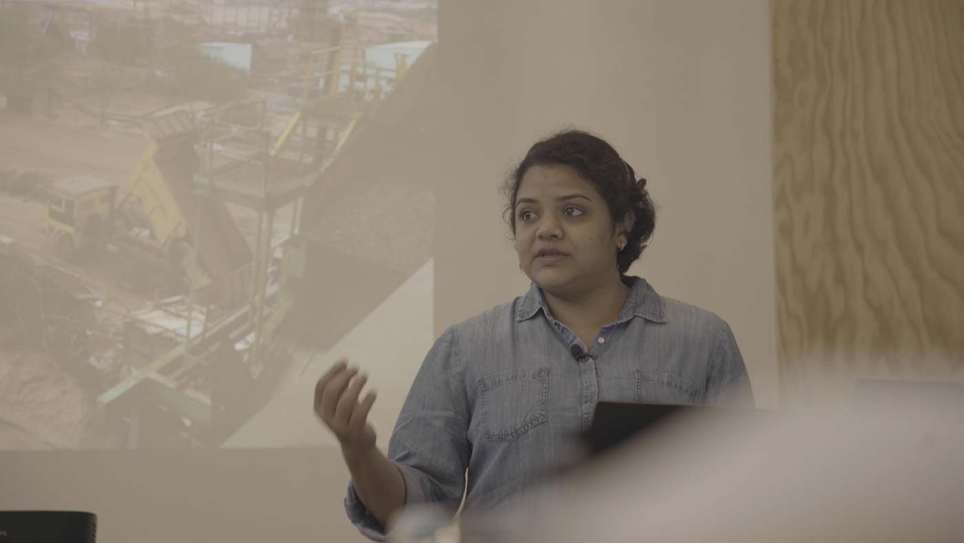 SAND MINING IN INDIA. Sandhya Ravishakar introducing illegal sand mining issues in Tamil Nadu to the journalists of Forbidden Stories. Photo courtesy of Forbidden Stories  