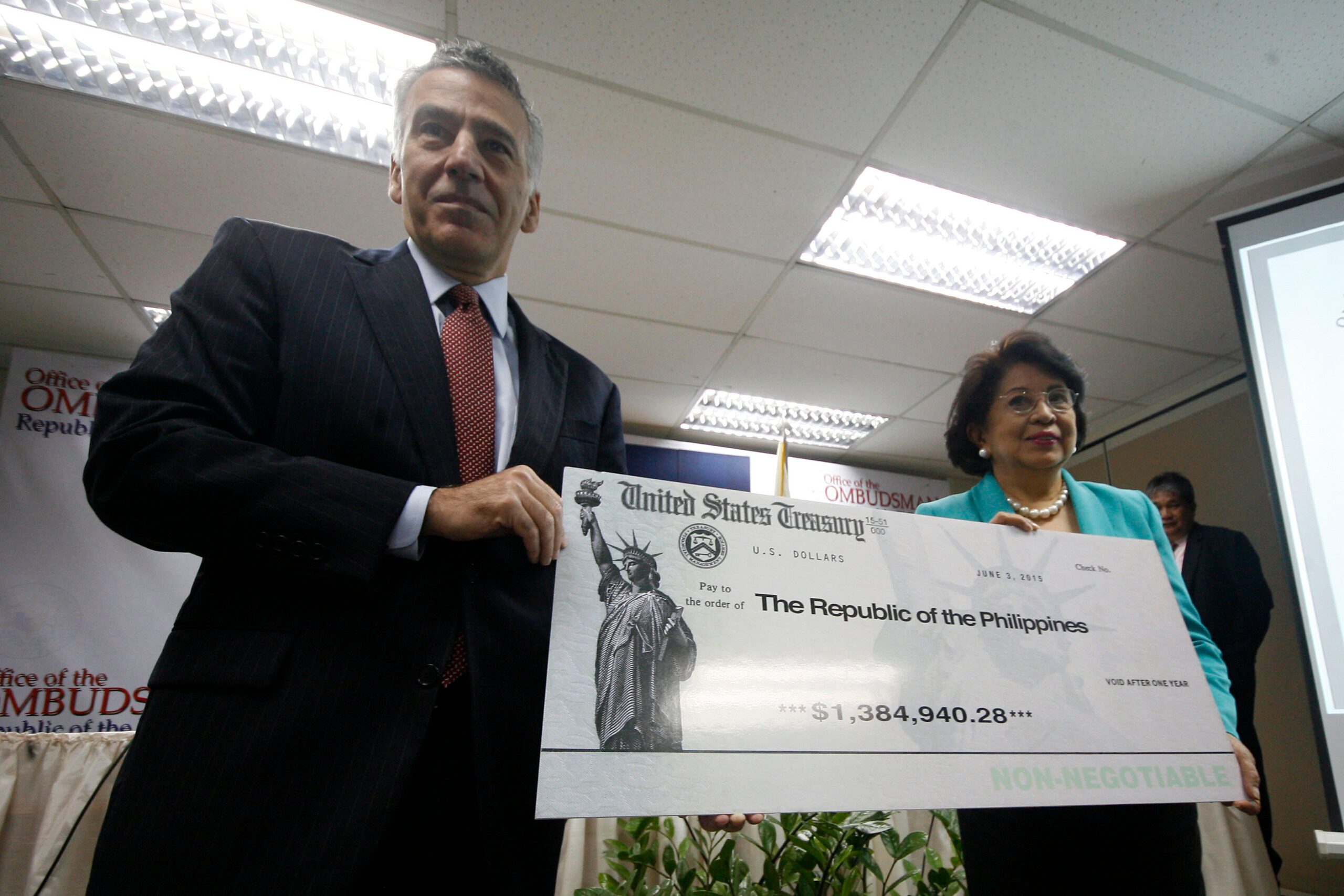 US turns over $1.3M assets of Filipino general