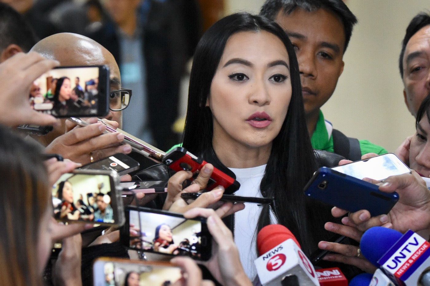 EXIT INTERVIEW. PCOO Assistant Secretary Mocha Uson gives an interview after announcing her resignation in office on October 3, 2018. Photo by Angie de Silva/Rappler  