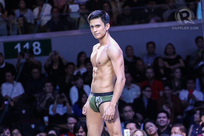 TOM RODRIGUEZ. The actor walks on stage nothing but in undies during the fashion show. 