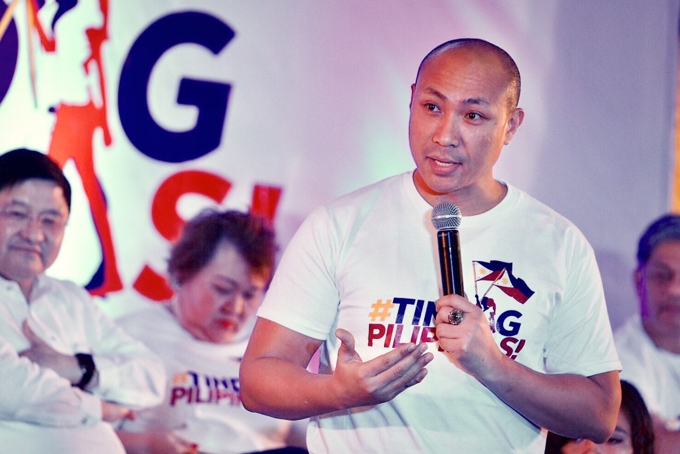 FOR COUNTRY. Magdalo Representative Gary Alejano speaks during the launch of #TindigPilipinas on September 18, 2017. Photo by LeAnne Jazul/Rappler 