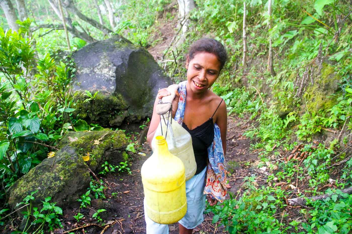 HARD LIFE. The Agta-tabangnon tribe has poor access to water. Photo by Rhaydz Barcia/Rappler   
