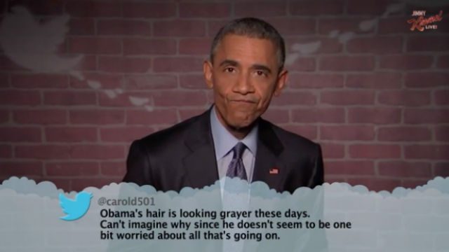 WATCH: Obama reads ‘Mean Tweets’ about himself on ‘Kimmel’