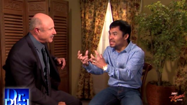 WATCH: Dr Phil counsels Manny Pacquiao on ‘Jimmy Kimmel Live!’