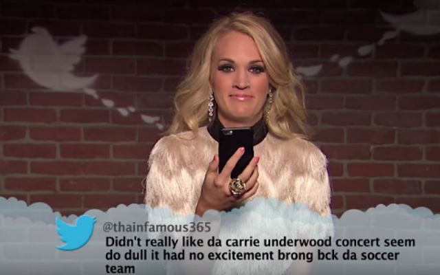 WATCH: Carrie Underwood, Tim McGraw, more read mean tweets on ‘Kimmel’