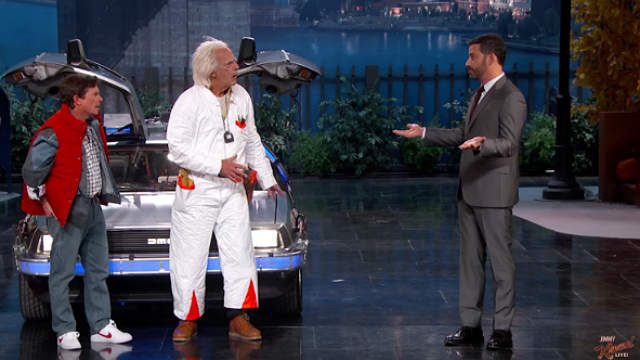 WATCH: ‘Back to the Future’s’ Marty, Doc appear on ‘Jimmy Kimmel Live!’