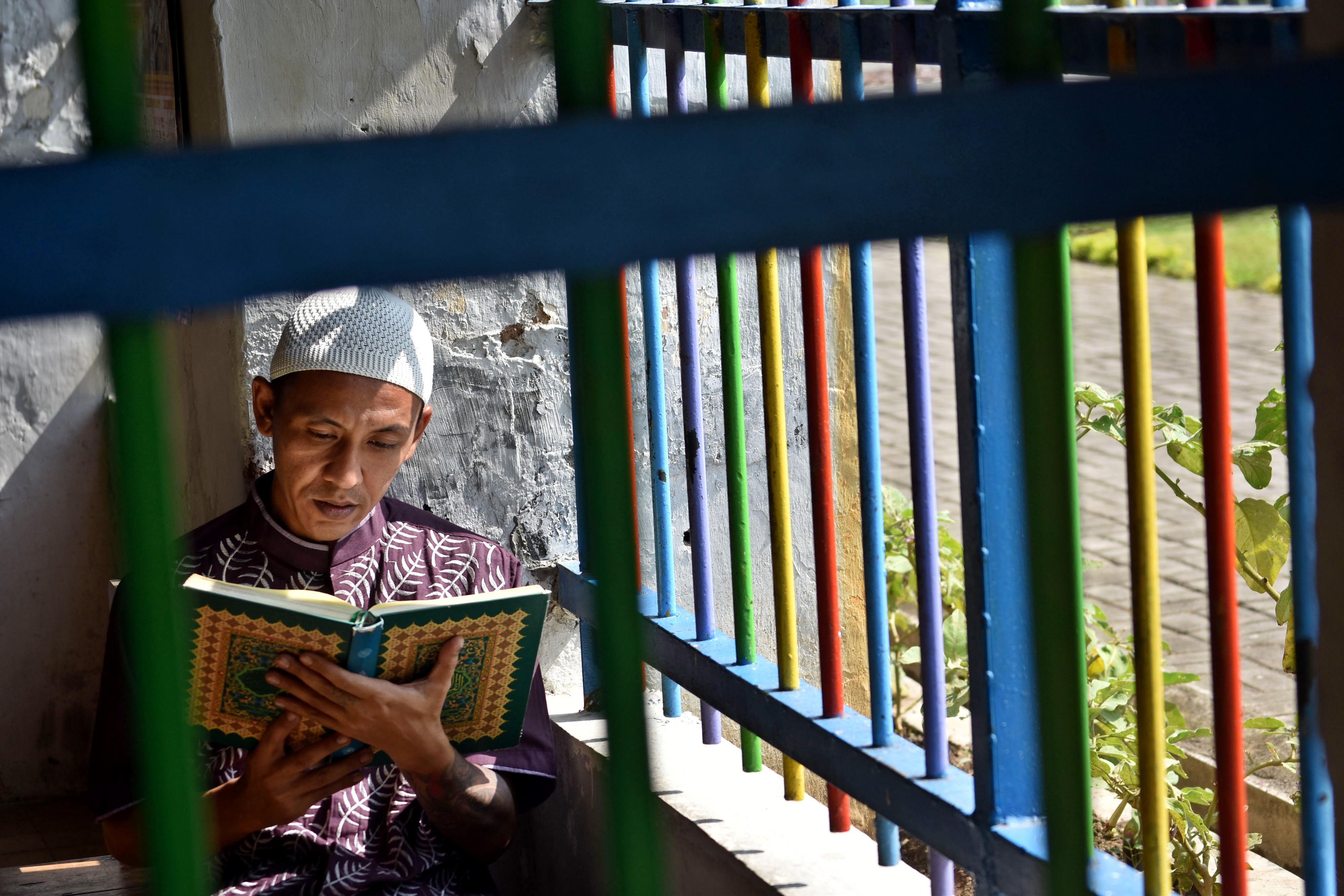 Membaca Al-Qur'an menjadi kegiatan yang digalakkan selama bulan suci Ramadan di Ponpes Darut Ta'ibin. Foto oleh Aditya Pradana Putra/Antara 