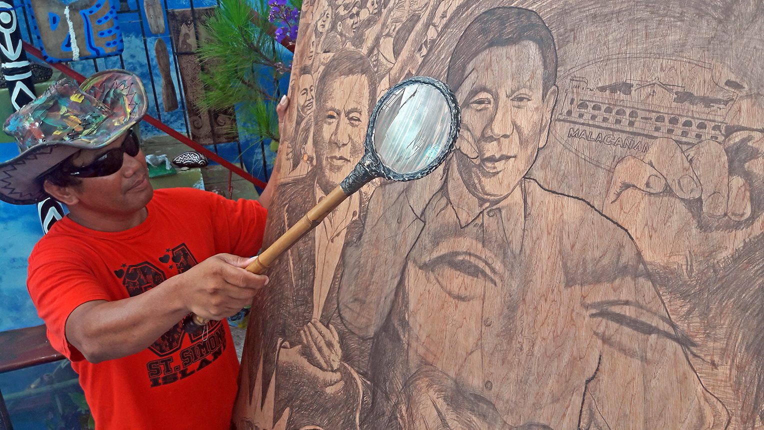 LOOK: Duterte’s portrait drawn with sunlight