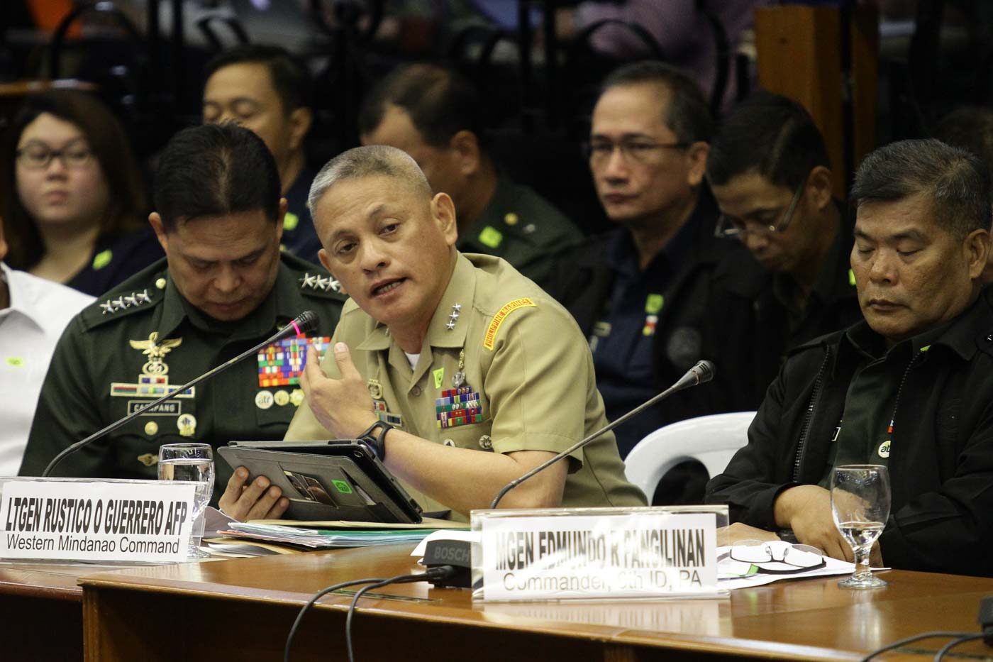 MORNING BRIEFING. Western Mindanao Command Lt Gen Rustico Guerrero says he actually first briefed Aquino on Mamasapano in the morning of January 25, and not at 5pm. Photo by Mark Cristino 