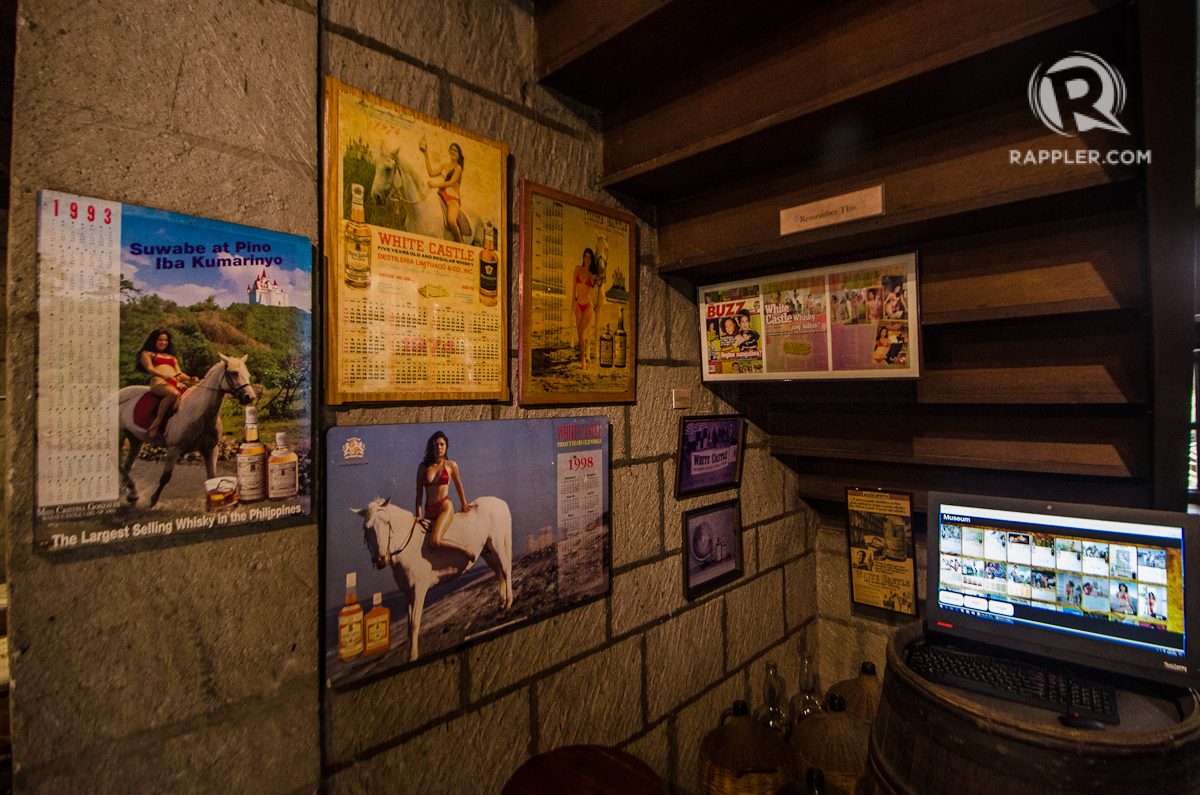 ICONIC. Calendars of the White Castle ladies in red bikinis are plastered on the walls of the Distileria Limtuaco Museum. 