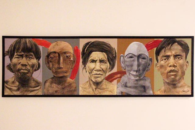 'Ninuno/Anito' by BenCab, acrylic on canvas, 2008, at the Metropolitan Museum. Photo by Rome Jorge 