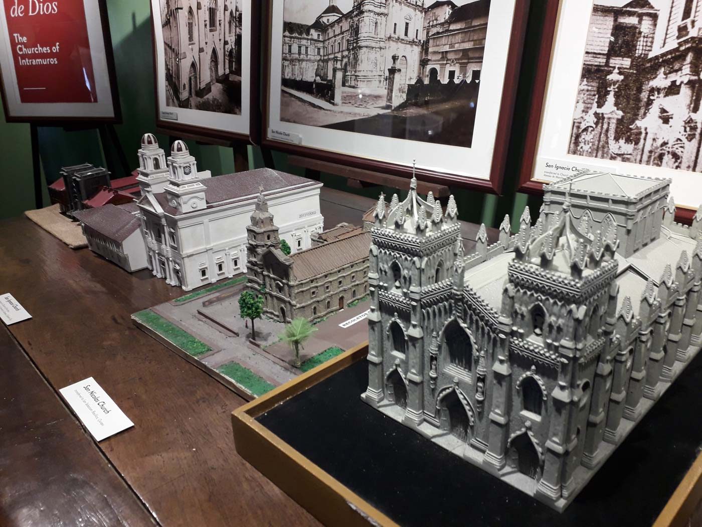 ODE TO THE PAST. Tiny models of Intramuros' lost churches regale visitors of the Museo de Intramuros. Photo by Pia Ranada/Rappler 