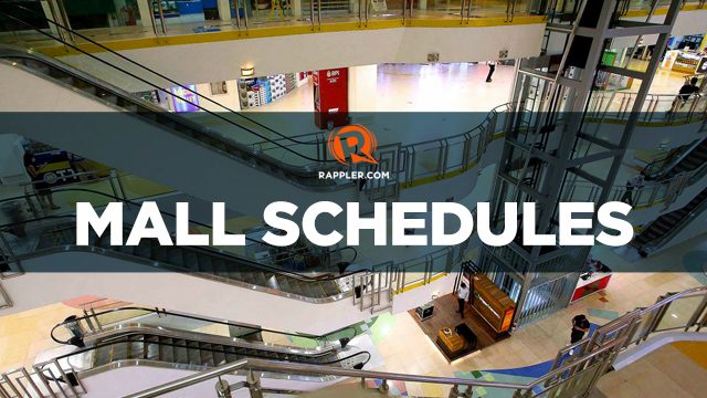 Mall schedules during Metro Manila lockdown