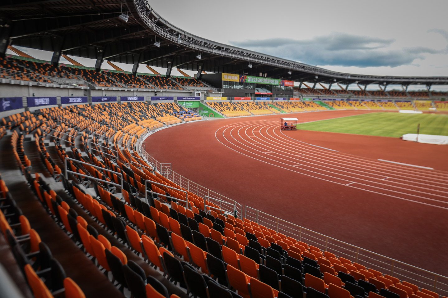 COMPETITION-READY. The New Clark City athletics stadium hosted several test events weeks before the 2019 SEA Games. Photo by Josh Albelda/Rappler 