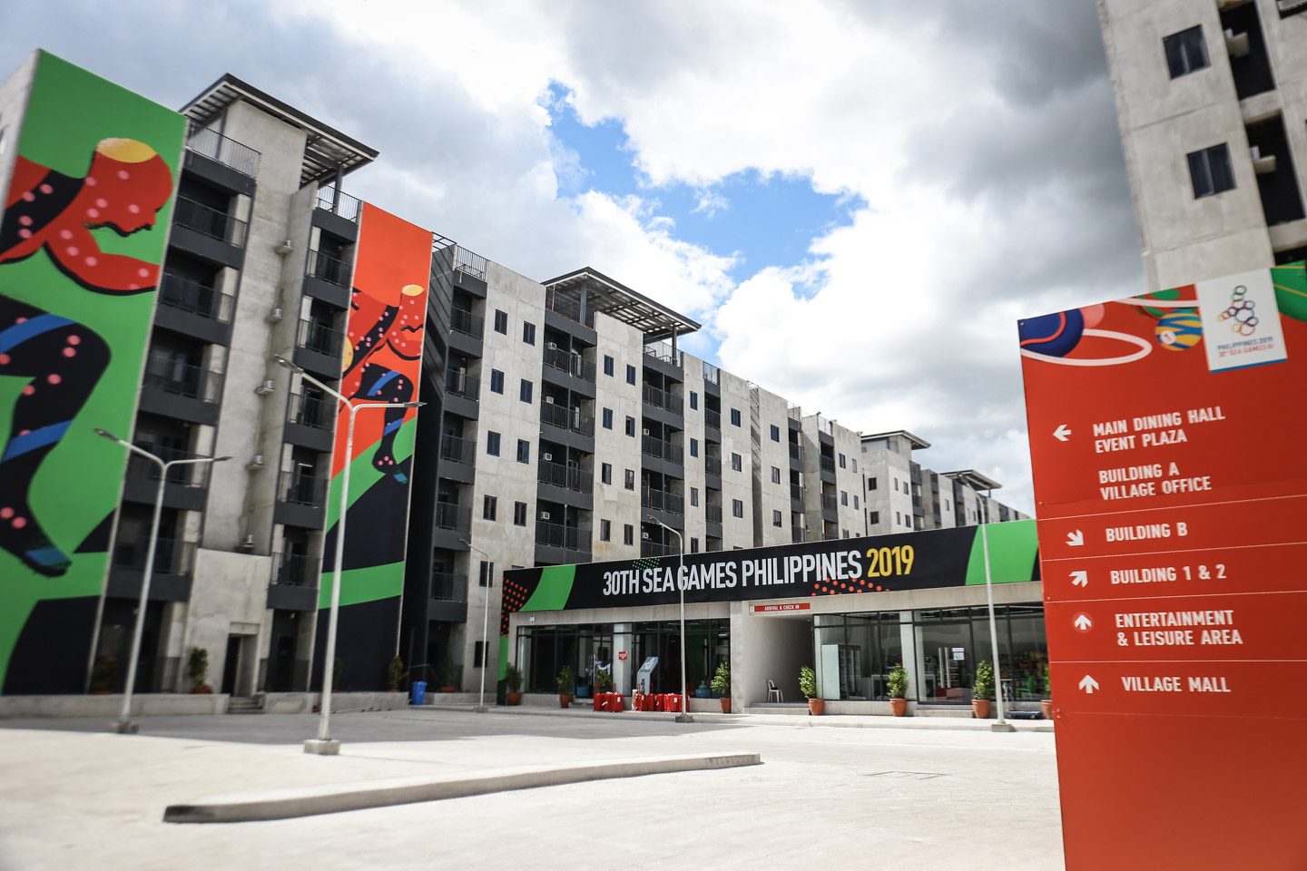 PHOTO FINISH. The athlete's village is ready to accommodate the different delegations. Photo by Josh Albelda/Rappler 