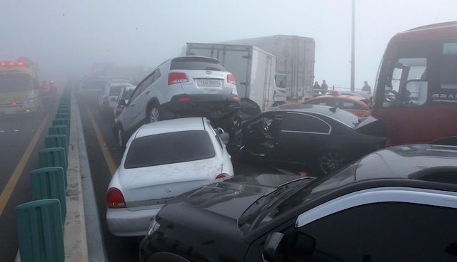 Two killed in 100-car pile-up near Seoul airport