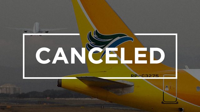 Canceled flights due to Typhoon Ursula