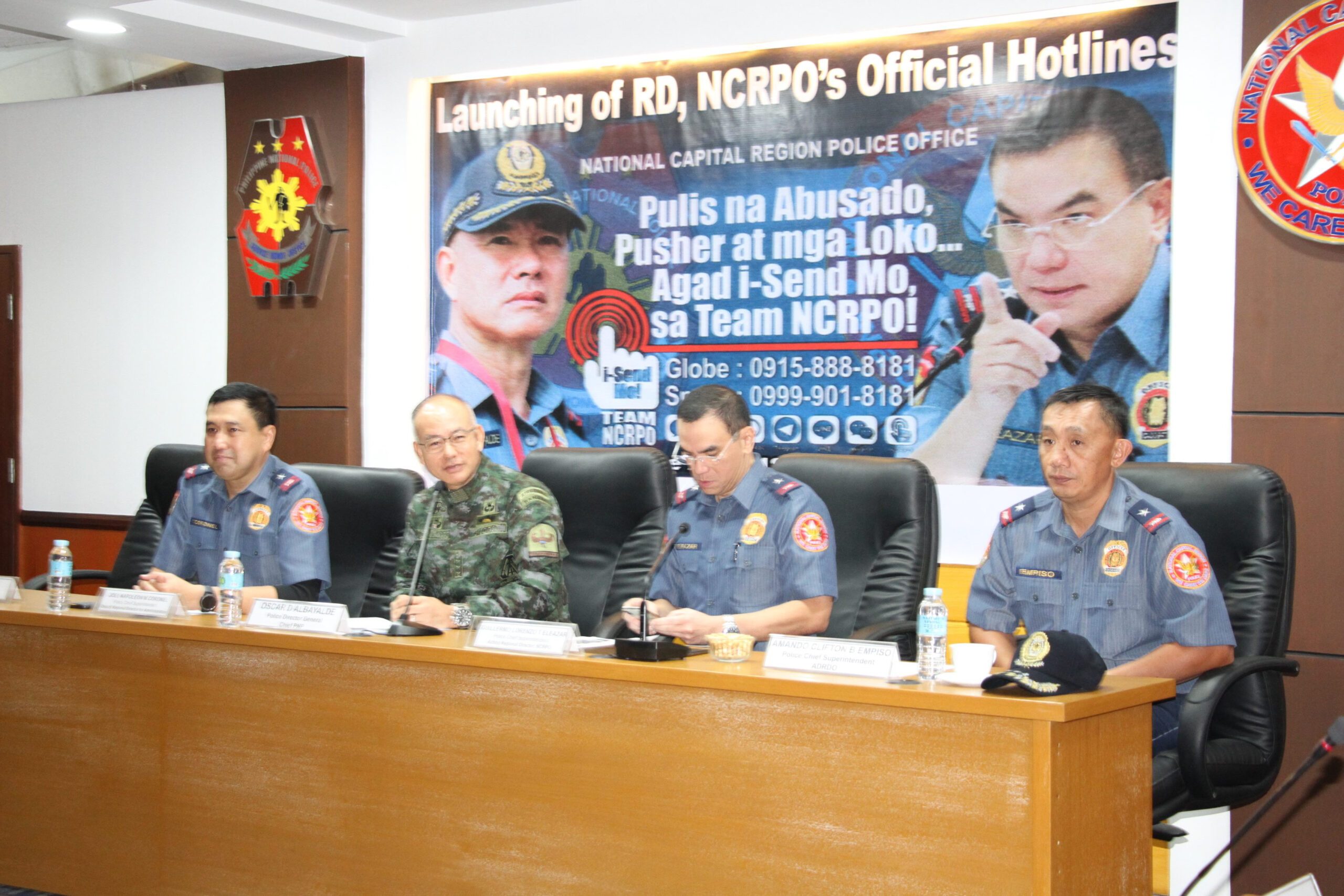NCRPO launches hotline for reports on erring cops, crimes