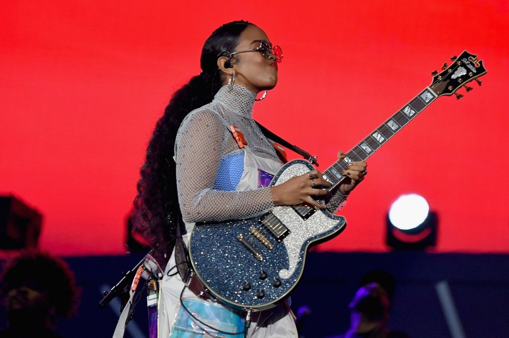 SUPPORT. US singer-songwriter H.E.R. performs at the 2019 Global Citizen Festival: Power The Movement in Central Park in New York on September 28, 2019. Photo by Angela Weiss / AFP 