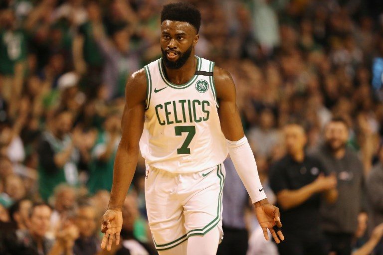 YOUNG GUNS. Jaylen Brown and the young, talented crew of Boston Celtics can be too much for the Cleveland Cavaliers. Photo by Maddie Meyer/Getty Images/AFP    