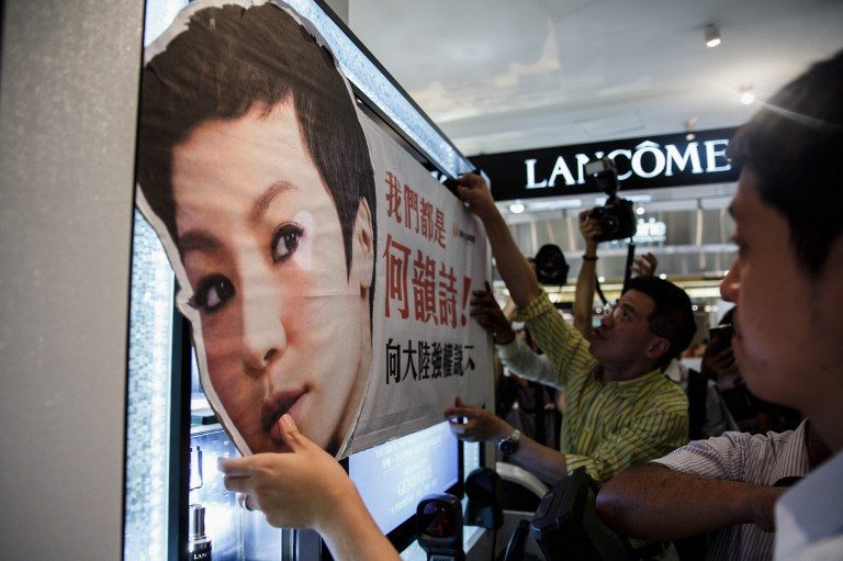 Lancome faces growing anger and protests in Hong Kong