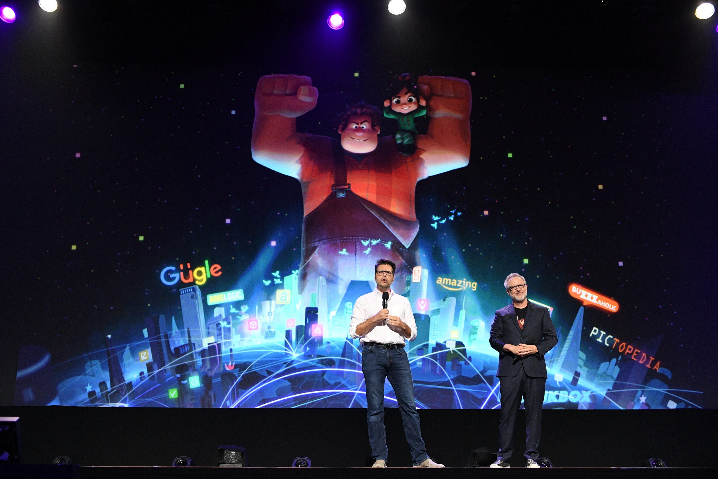 Phil Johnston and Rich Moore talk about 'Ralph Breaks the Internet.' Photo courtesy of Disney/Image Group LA  