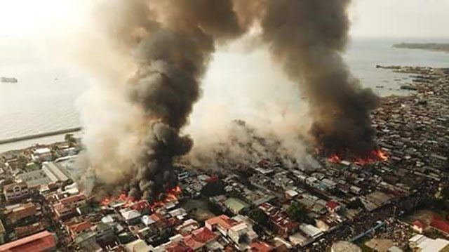 30,000 flee huge fire in Sulu