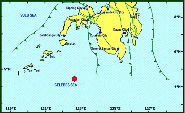 Magnitude 7.2 quake strikes off Sulu
