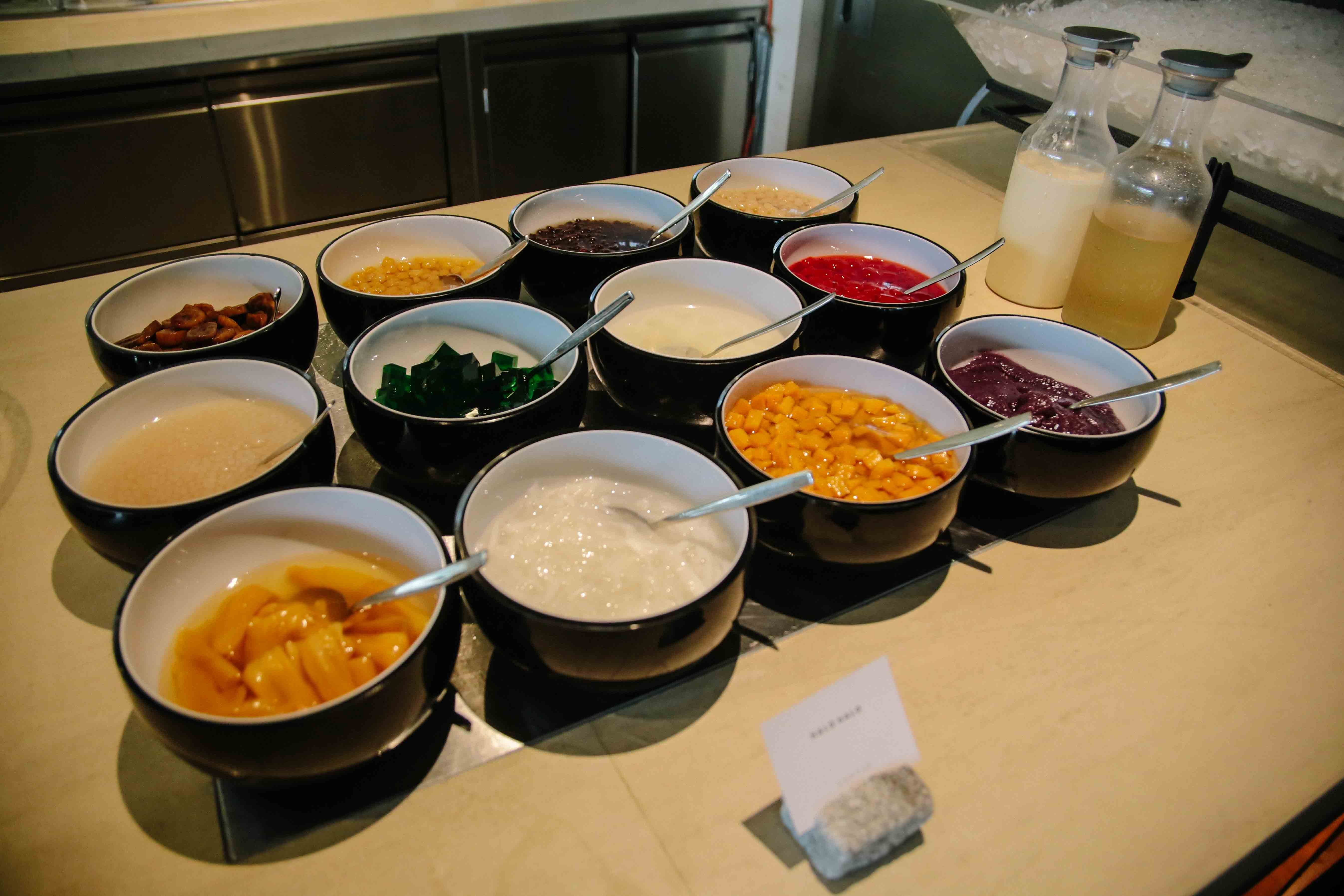 Toppings for halo-halo. Photo by Paolo Abad/Rappler  