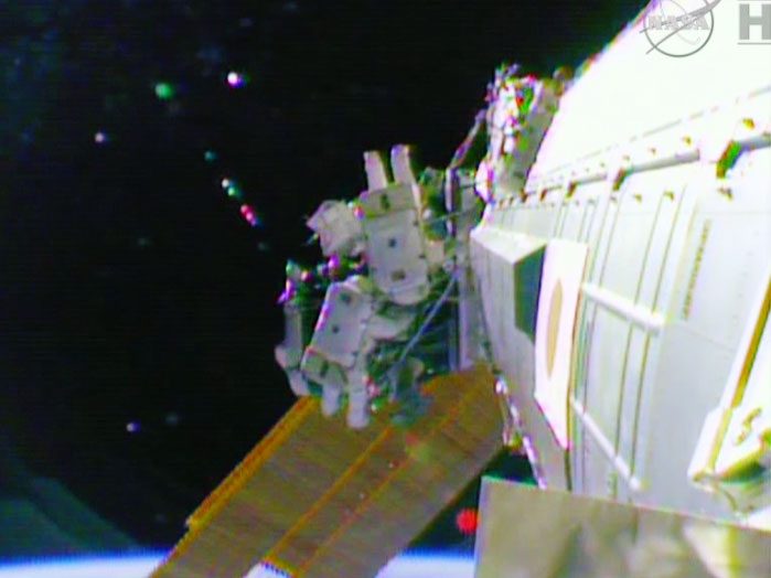 Water pools in US astronaut’s helmet after spacewalk
