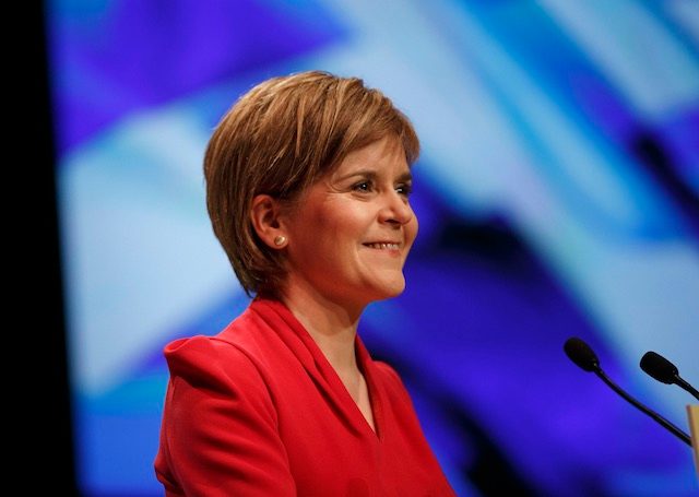 SNP CHIEF. Scottish National Party (SNP) leader Nicola Sturgeon delivers her keynote speech at the party's spring conference Glasgow , Scotland, 28 March 2015. Stringer/EPA 