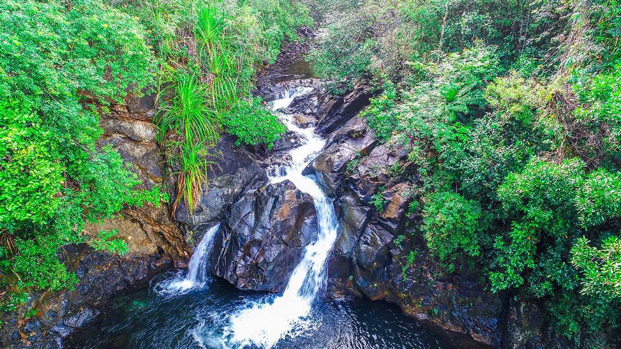 ICONIC WATERFALL. Immerse yourself in Estrella Falls' laidback, relaxing atmosphere. Photo courtesy of Jehson Cervancia/Narra Municipal Tourism Office 