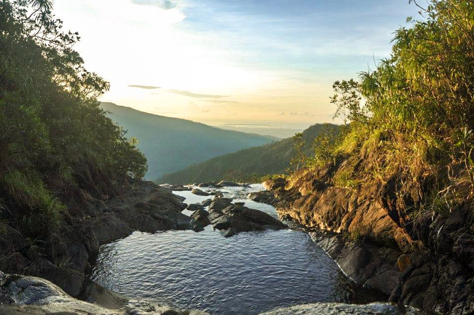 MOUNTAIN VIEW. Take a dip in this natural infinity pool atop Sultan Falls as you wait for the sun to rise. Photo courtesy of Jehson Cervancia/Narra Municipal Tourism Office
 