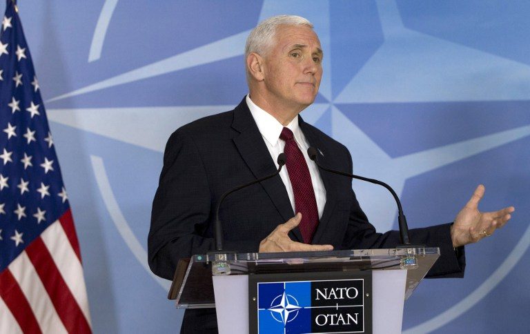Pence reassures Europe, demands NATO pay up