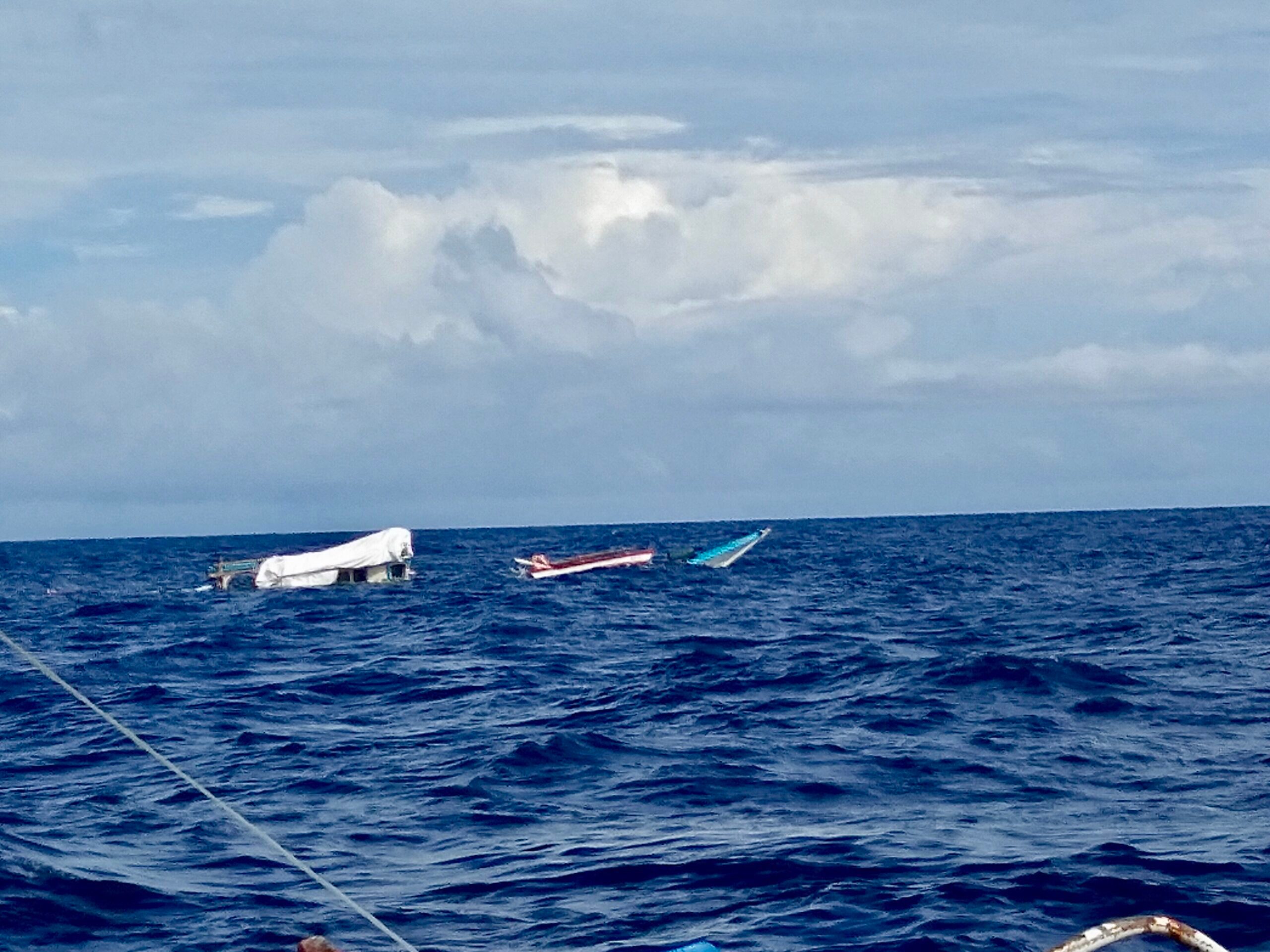 LOOK: Philippine boat sinking after Chinese ship’s assault